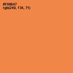 #F08647 - Tan Hide Color Image