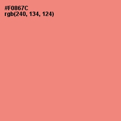 #F0867C - Apricot Color Image