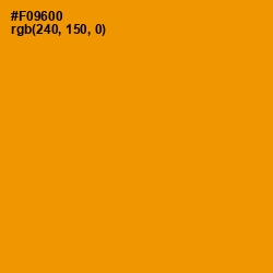 #F09600 - Pizazz Color Image