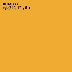 #F0AB33 - Fuel Yellow Color Image