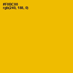 #F0BC00 - Selective Yellow Color Image