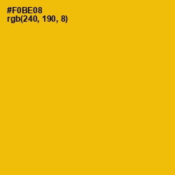 #F0BE08 - Amber Color Image