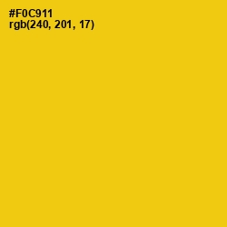 #F0C911 - Lightning Yellow Color Image