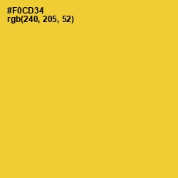#F0CD34 - Saffron Color Image