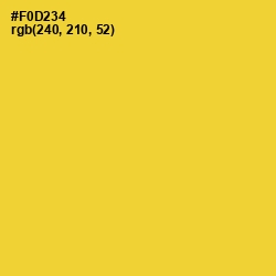 #F0D234 - Bright Sun Color Image