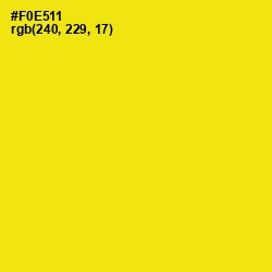 #F0E511 - Lemon Color Image