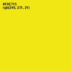 #F0E715 - Lemon Color Image