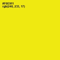 #F0E911 - Lemon Color Image