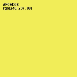#F0ED58 - Candy Corn Color Image