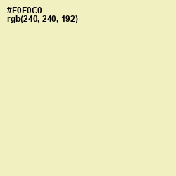 #F0F0C0 - Beeswax Color Image