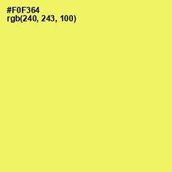 #F0F364 - Canary Color Image