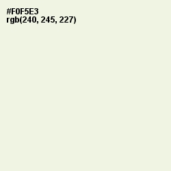 #F0F5E3 - Ecru White Color Image