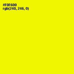 #F0F600 - Yellow Color Image