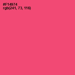 #F14974 - Wild Watermelon Color Image