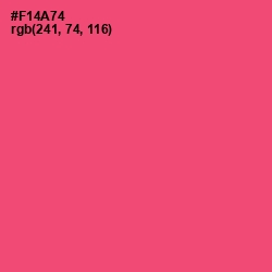 #F14A74 - Wild Watermelon Color Image