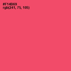 #F14B69 - Mandy Color Image