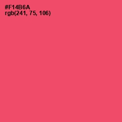 #F14B6A - Mandy Color Image