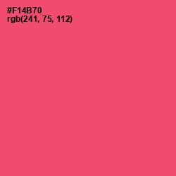 #F14B70 - Mandy Color Image