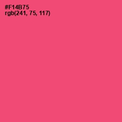 #F14B75 - Wild Watermelon Color Image