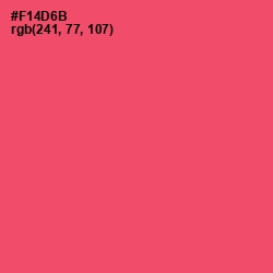 #F14D6B - Mandy Color Image