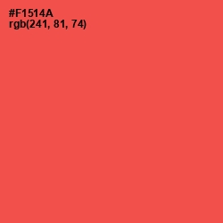 #F1514A - Sunset Orange Color Image