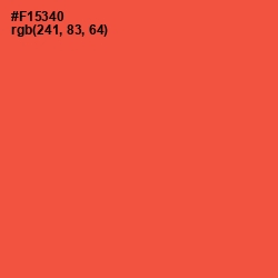 #F15340 - Sunset Orange Color Image