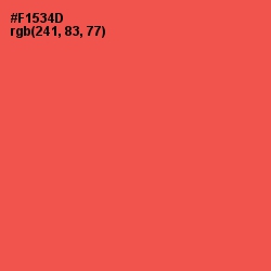 #F1534D - Sunset Orange Color Image