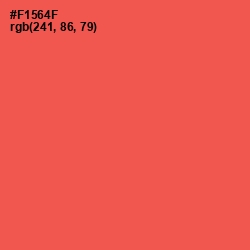 #F1564F - Sunset Orange Color Image