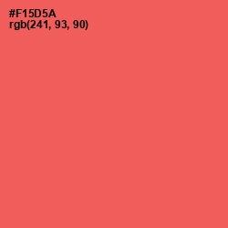 #F15D5A - Sunset Orange Color Image
