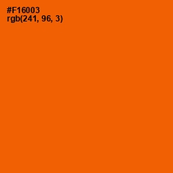 #F16003 - Blaze Orange Color Image