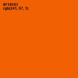 #F16103 - Blaze Orange Color Image