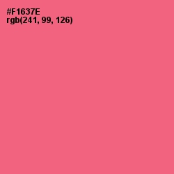 #F1637E - Brink Pink Color Image
