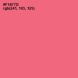 #F1677D - Brink Pink Color Image