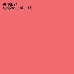 #F16B71 - Brink Pink Color Image