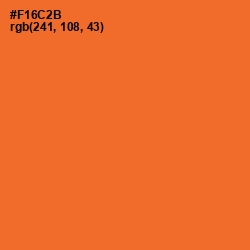 #F16C2B - Burning Orange Color Image