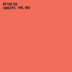 #F16C59 - Bittersweet Color Image