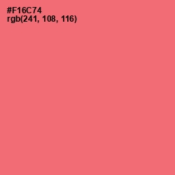 #F16C74 - Brink Pink Color Image