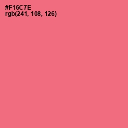 #F16C7E - Brink Pink Color Image