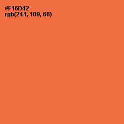 #F16D42 - Burnt Sienna Color Image