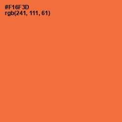 #F16F3D - Outrageous Orange Color Image