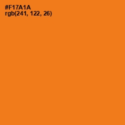 #F17A1A - Ecstasy Color Image