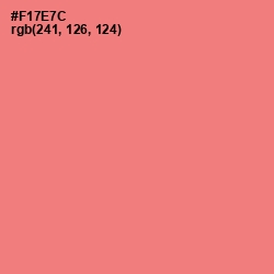 #F17E7C - Brink Pink Color Image