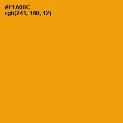 #F1A00C - Yellow Sea Color Image