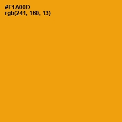 #F1A00D - Yellow Sea Color Image