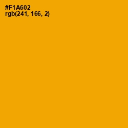 #F1A602 - Yellow Sea Color Image