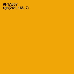 #F1A607 - Yellow Sea Color Image