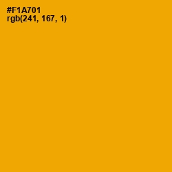 #F1A701 - Yellow Sea Color Image