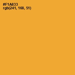 #F1A833 - Fuel Yellow Color Image