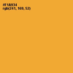 #F1A934 - Fuel Yellow Color Image