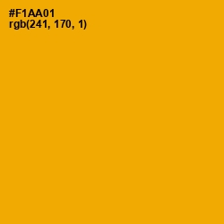 #F1AA01 - Yellow Sea Color Image